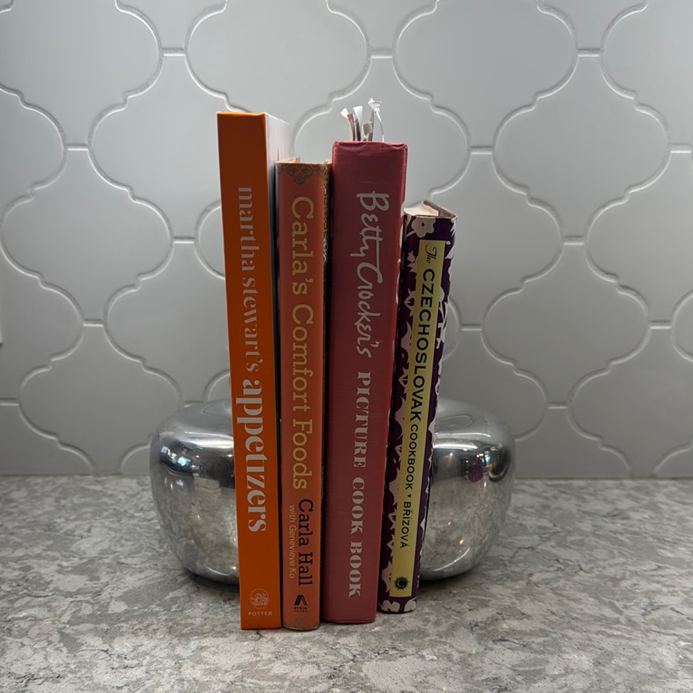 Silver Apple Bookends - Picture 3 of 6